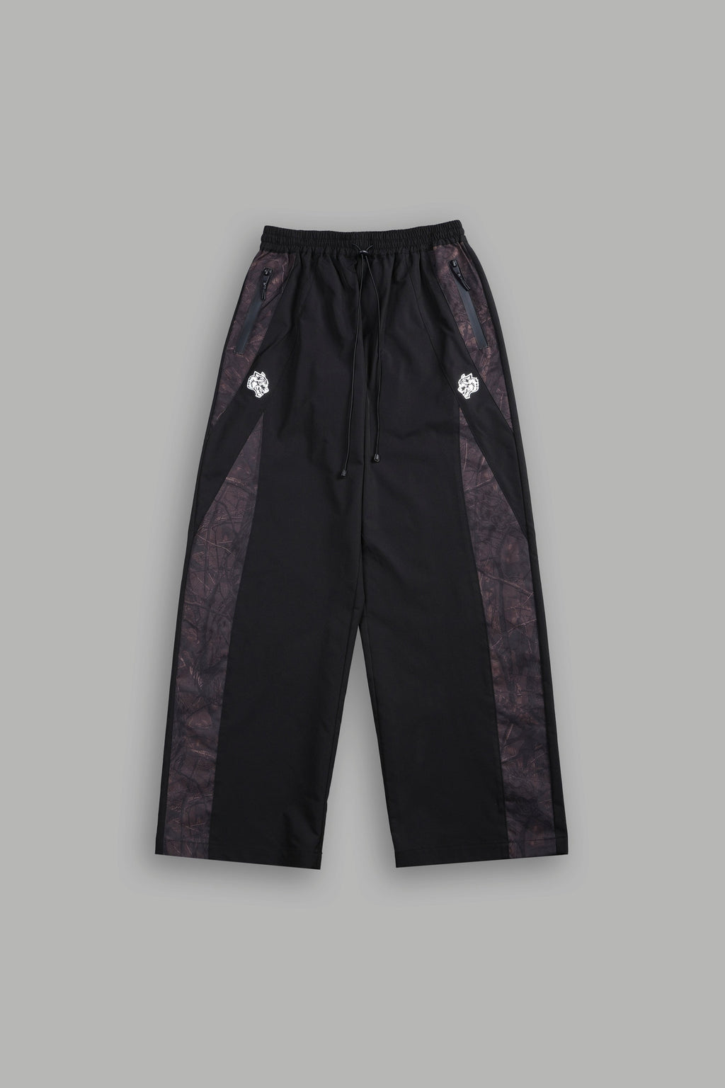 Dual Brolic Unisex Track Pants in Black Driftwood Forest Camo — imagem 1