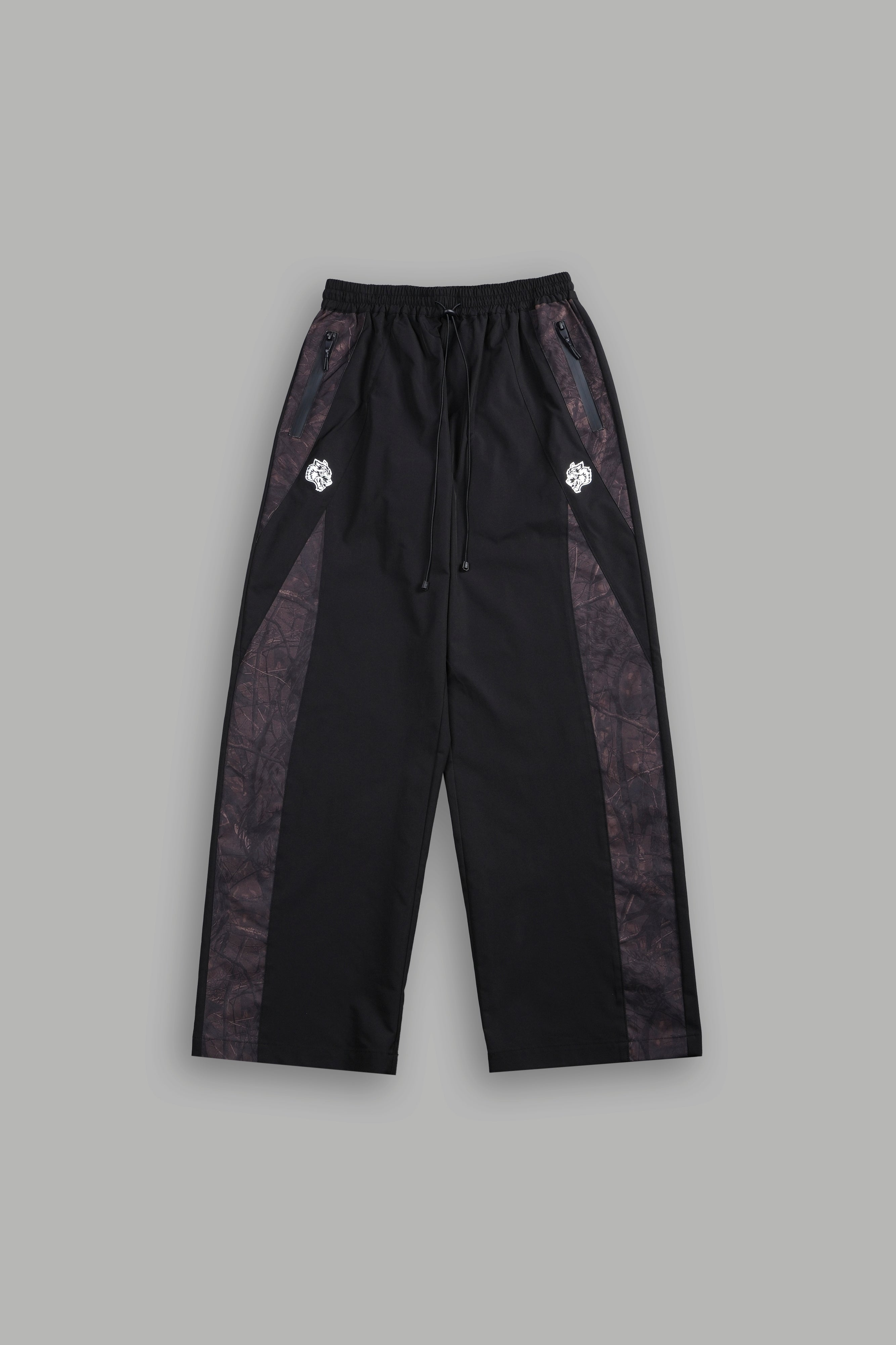 Dual Brolic Unisex Track Pants in Black Driftwood Forest Camo — imagem 1