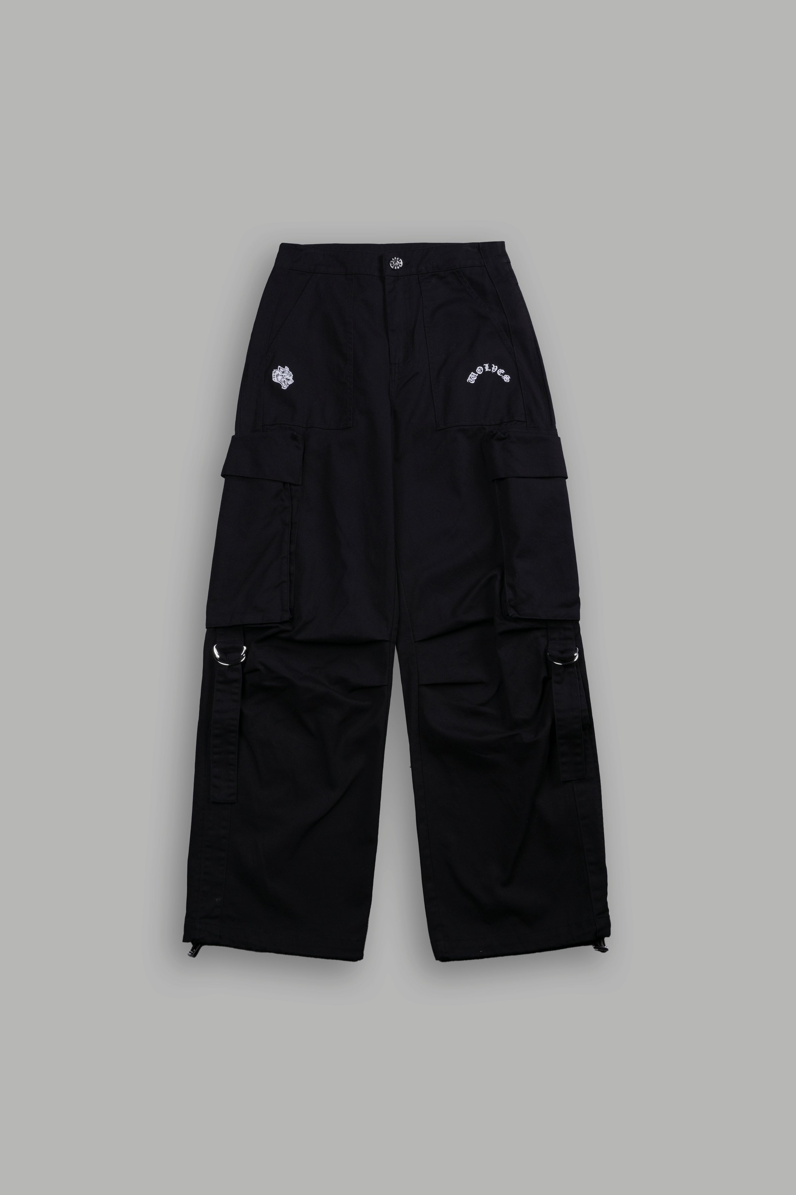 Wolf Chopper She Parachute Pants in Black — imagem 5