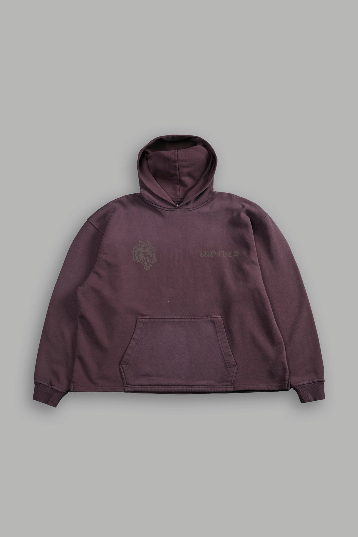 Phantom Night Chopper "Moaty" Hoodie in Darc Garnet Drift Wash - imagem 1