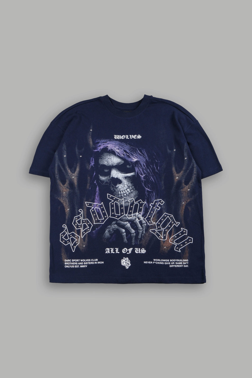 Reaper'S Calling Premium Oversized Tee In Navy - imagem 1