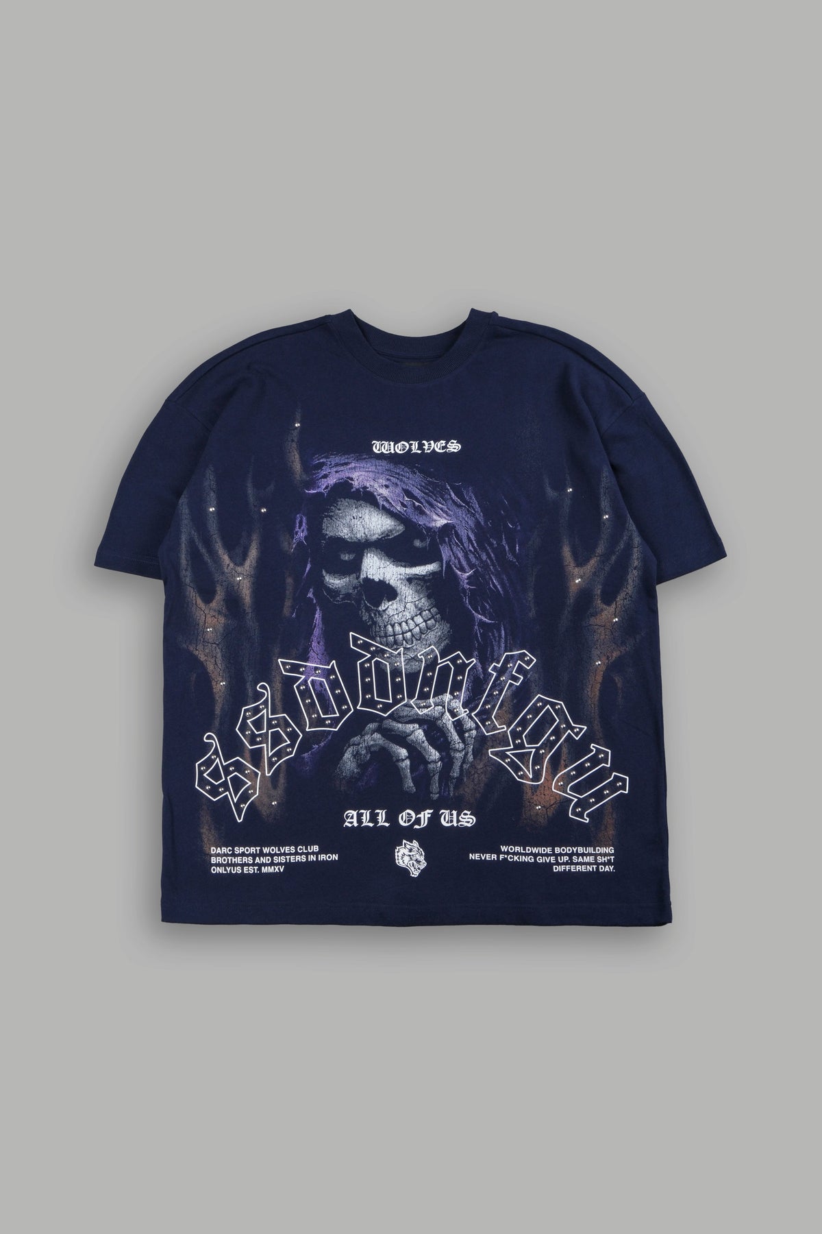 Reaper'S Calling Premium Oversized Tee In Navy - imagem 1