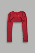Chopper Elise Eden Pullover Shrug in Carmine Red