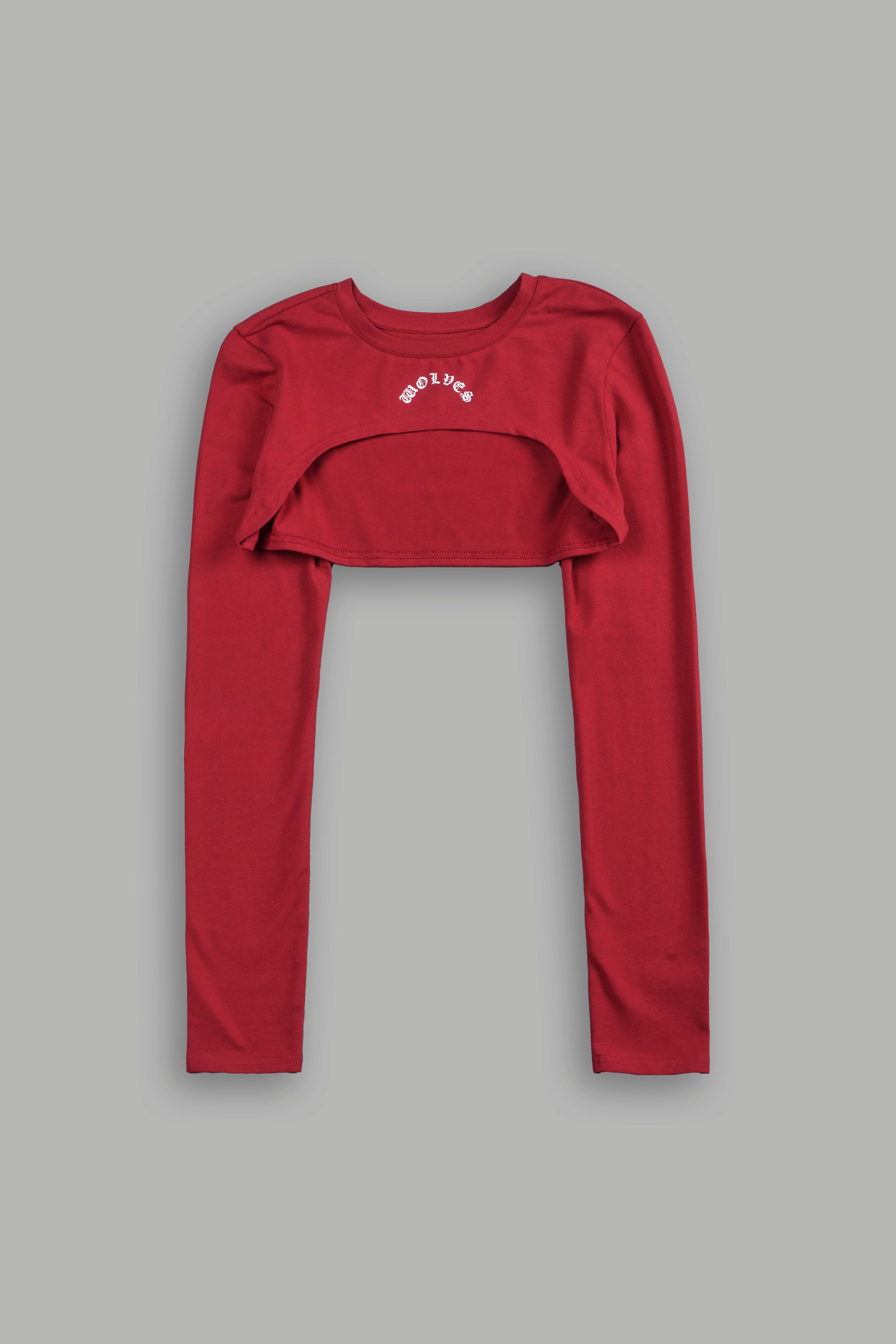 Chopper Elise Eden Pullover Shrug in Carmine Red