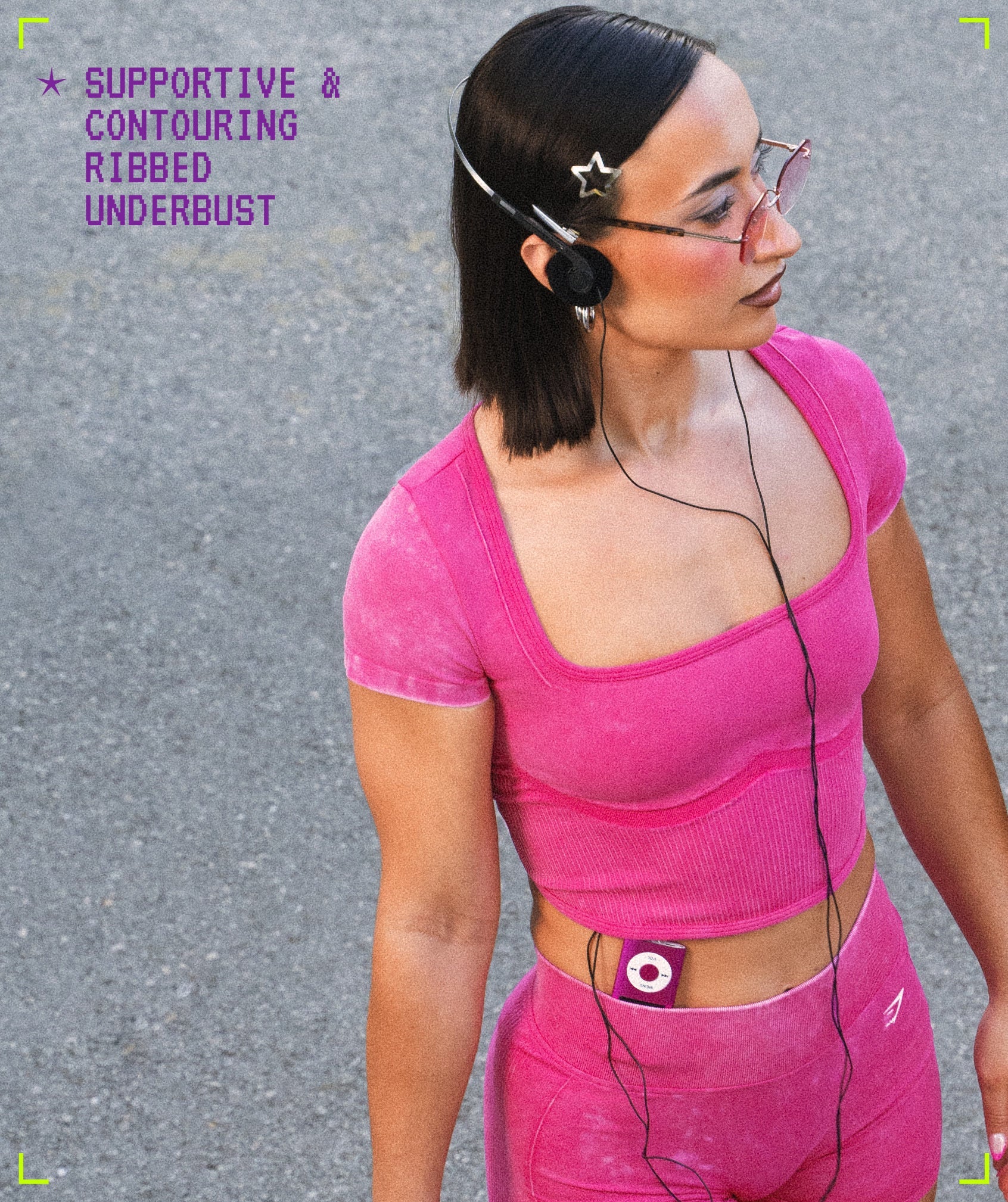 Gymshark x Bratz Crop Top - Super-Set Pink/Wash — imagem 3