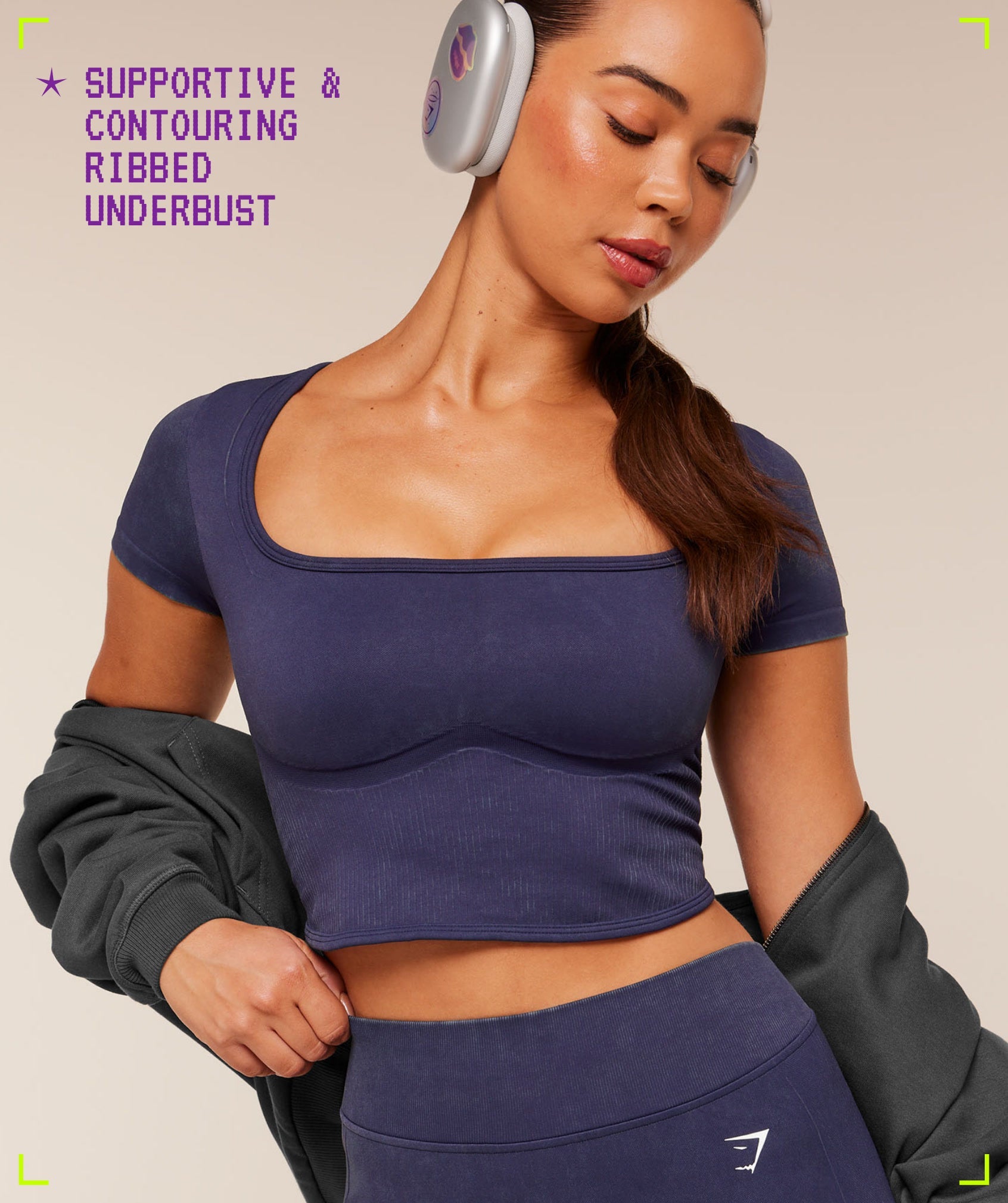 Gymshark x Bratz Crop Top - Indigo Purple/Wash — imagem 3