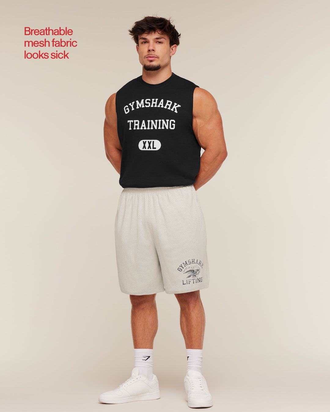 Collective Mesh Shorts - Tinted White — imagem 3