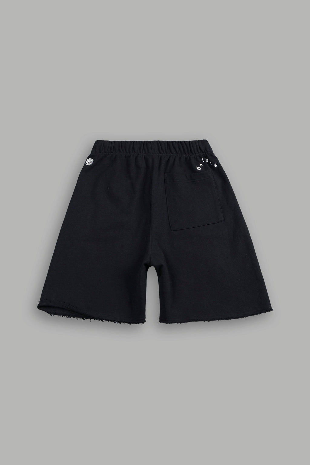 Stud Muerto Grunge Oversized Raw Hem Post Lounge Sweat Shorts In Black