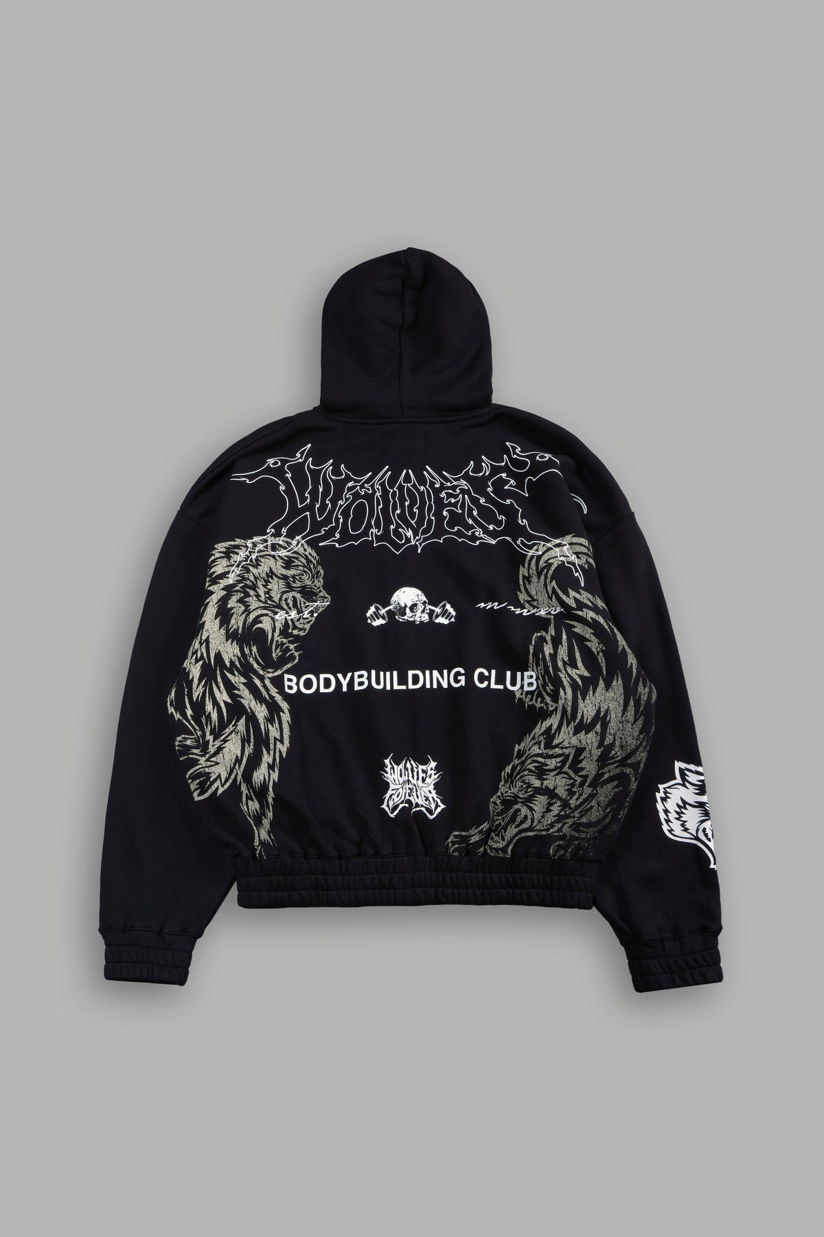 Wolves Bodybuilding Club Chambers Zip Hoodie In Black - imagem 1