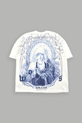 Sacred Lady Premium Oversized Tee In Cream