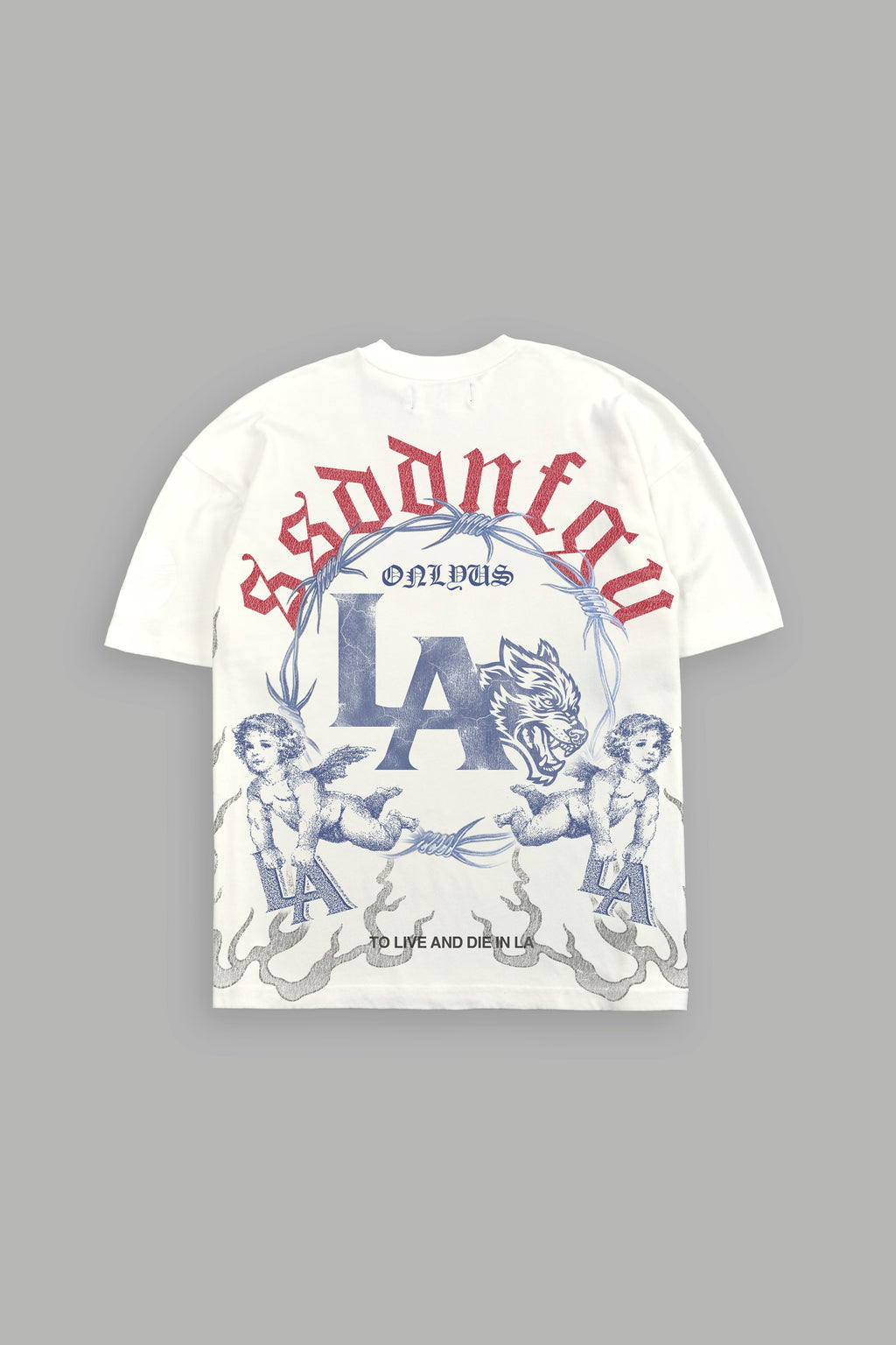 La Heritage Premium Oversized Tee in Cream — imagem 2