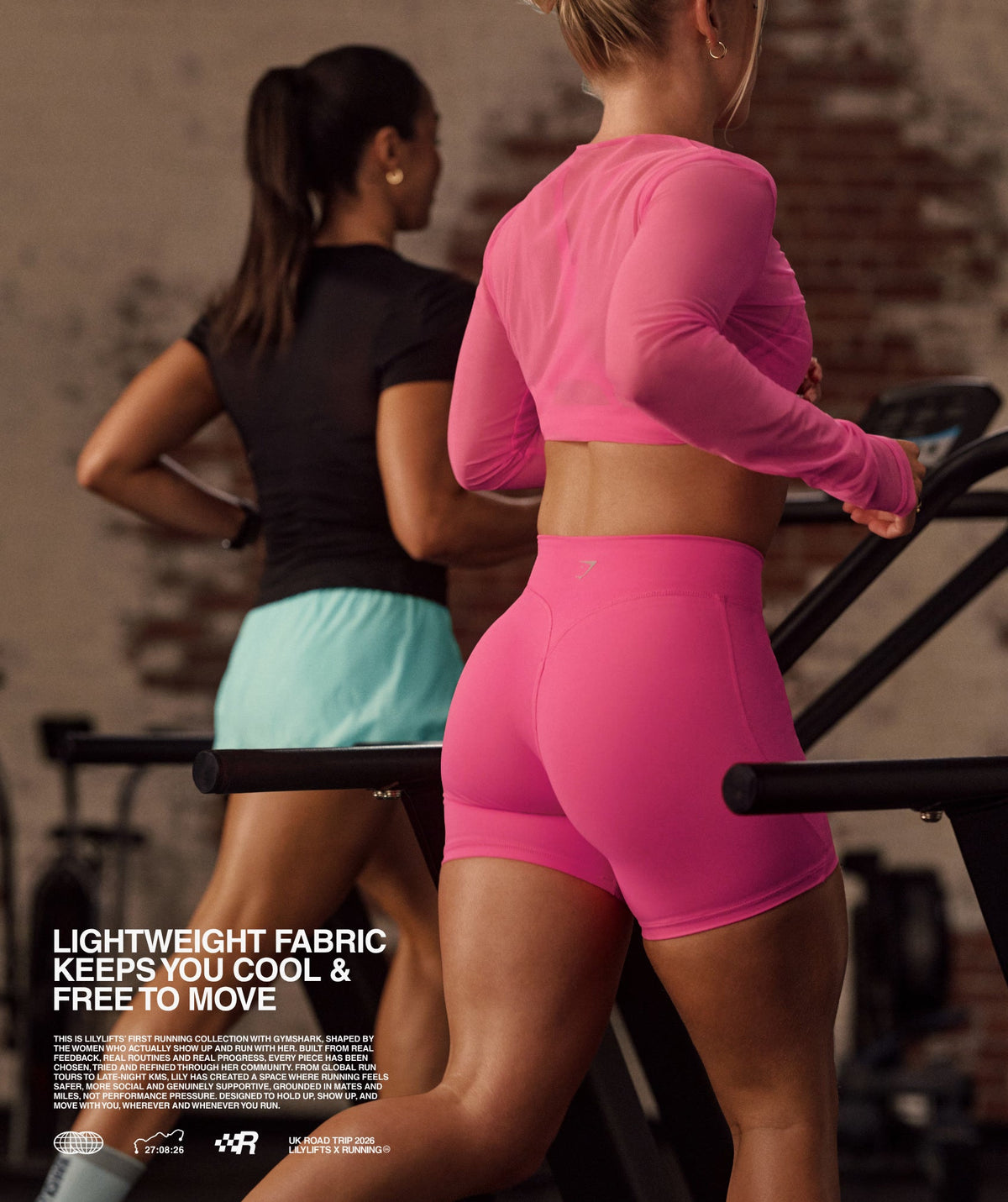 Running Pocket Shorts - Energy Pink — imagem 3