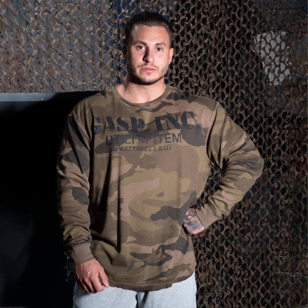 Thermal gym sweater - Green Camoprint - imagem 4
