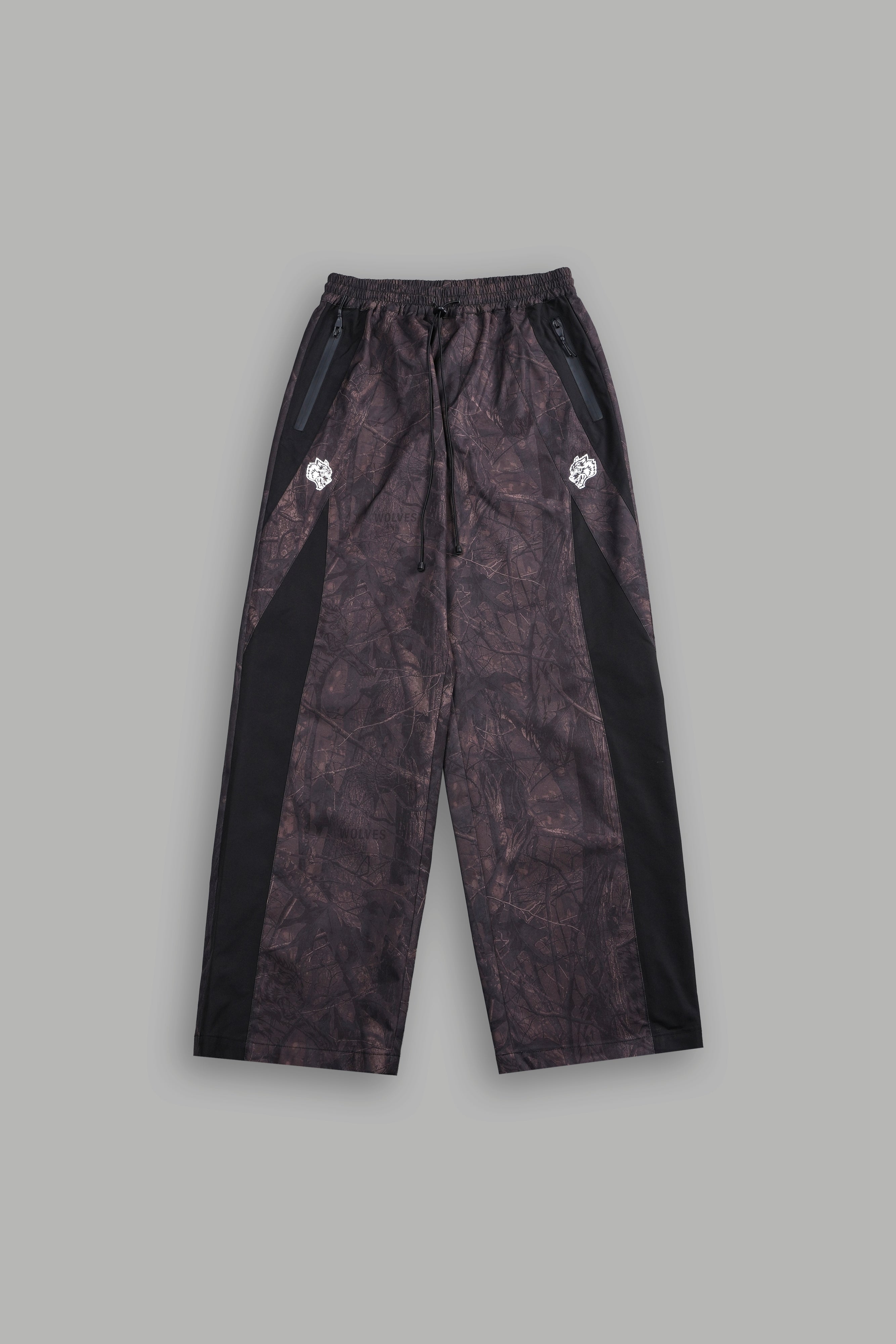Dual Brolic Unisex Track Pants in Brown Driftwood Forest Camo — imagem 1