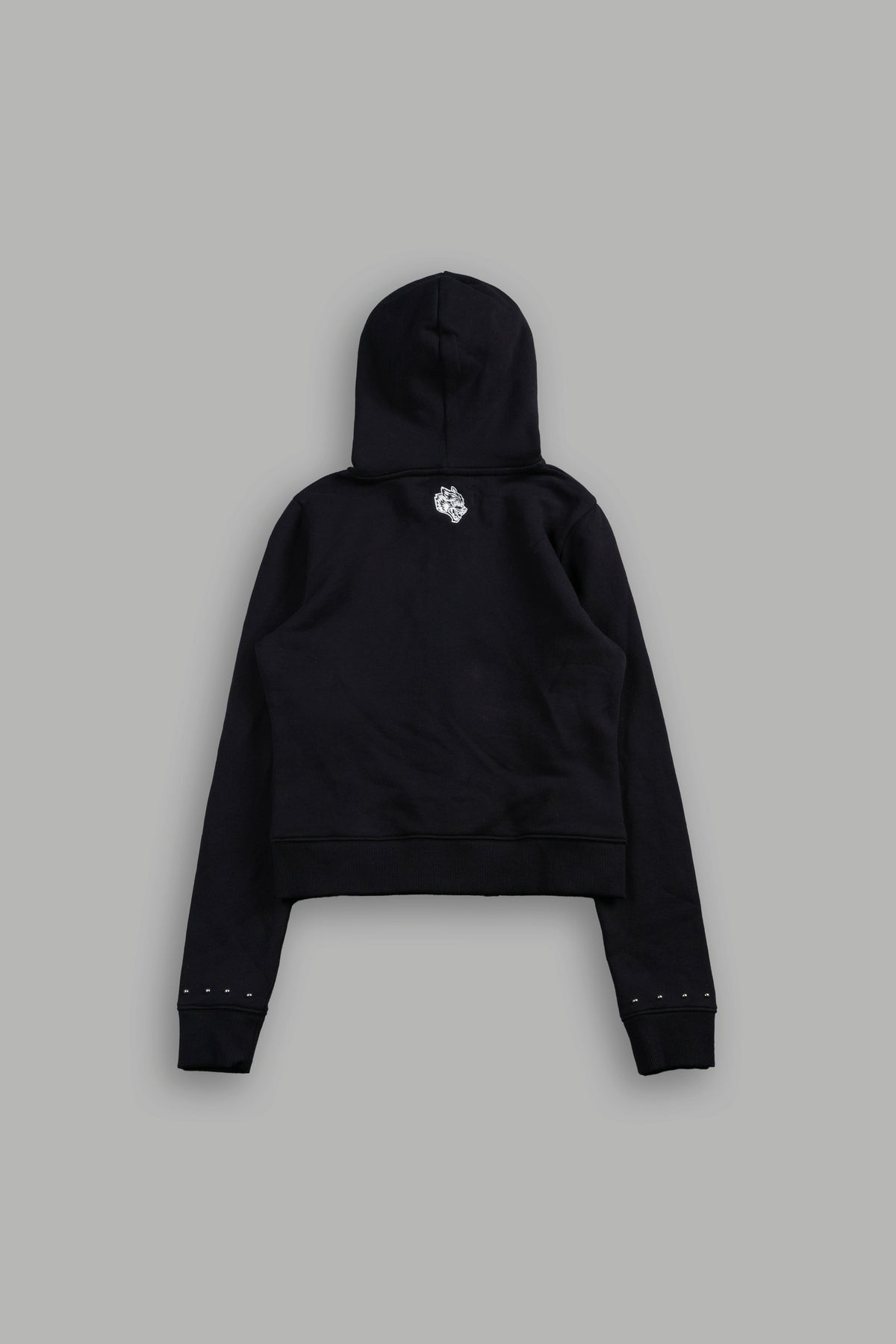 Stud Lobo Iris Zip Up Hoodie In Black