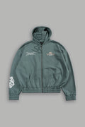 Wolves Bodybuilding Club Chambers Zip Hoodie In Hunter Green - imagem 1