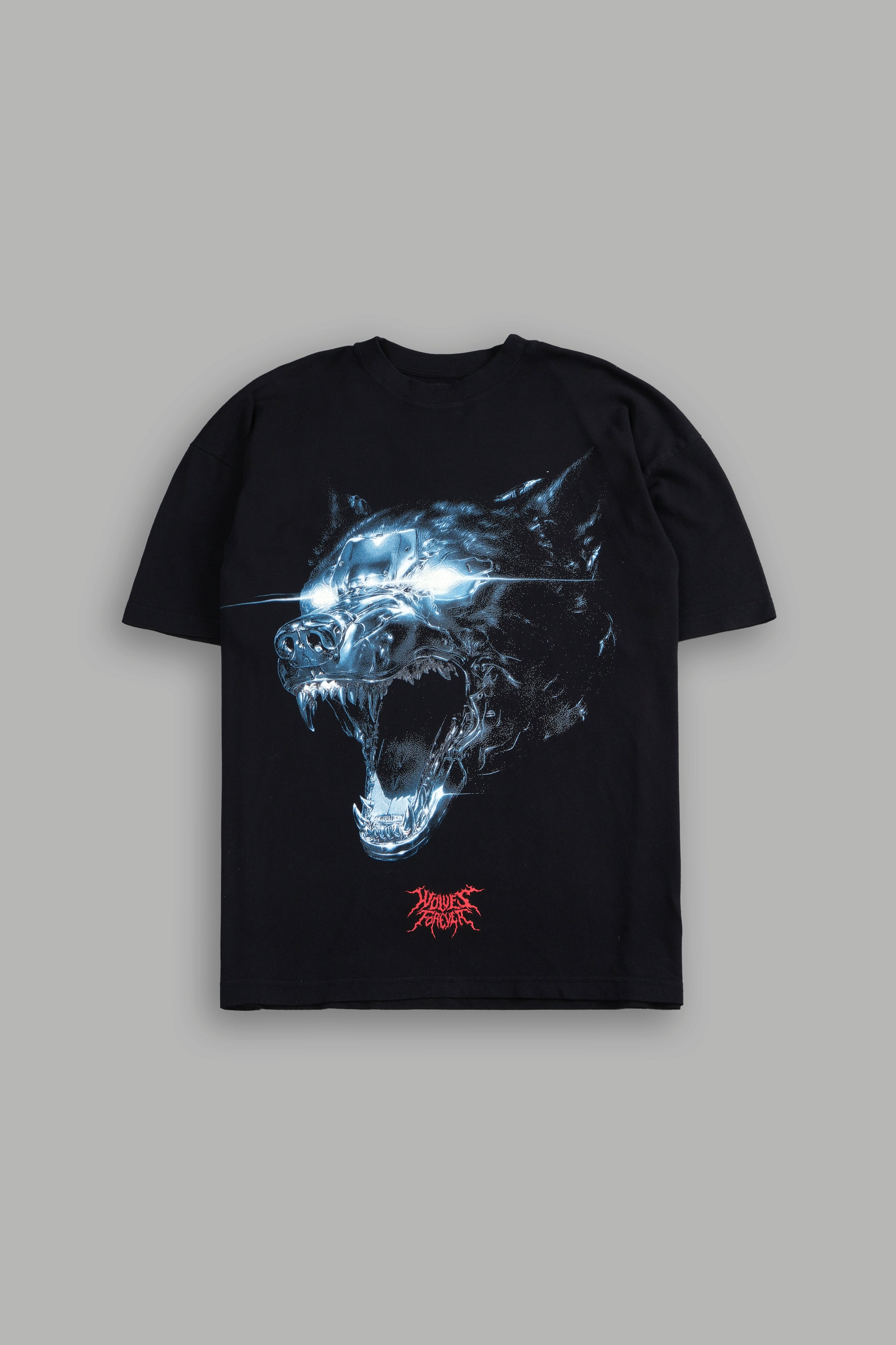 Chrome Wolf "Premium" Oversized Tee in Black — imagem 1