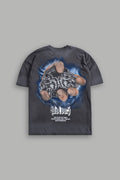 In God's Hands "Premium" Oversized Tee in Wolf Gray Drift Wash — imagem 1