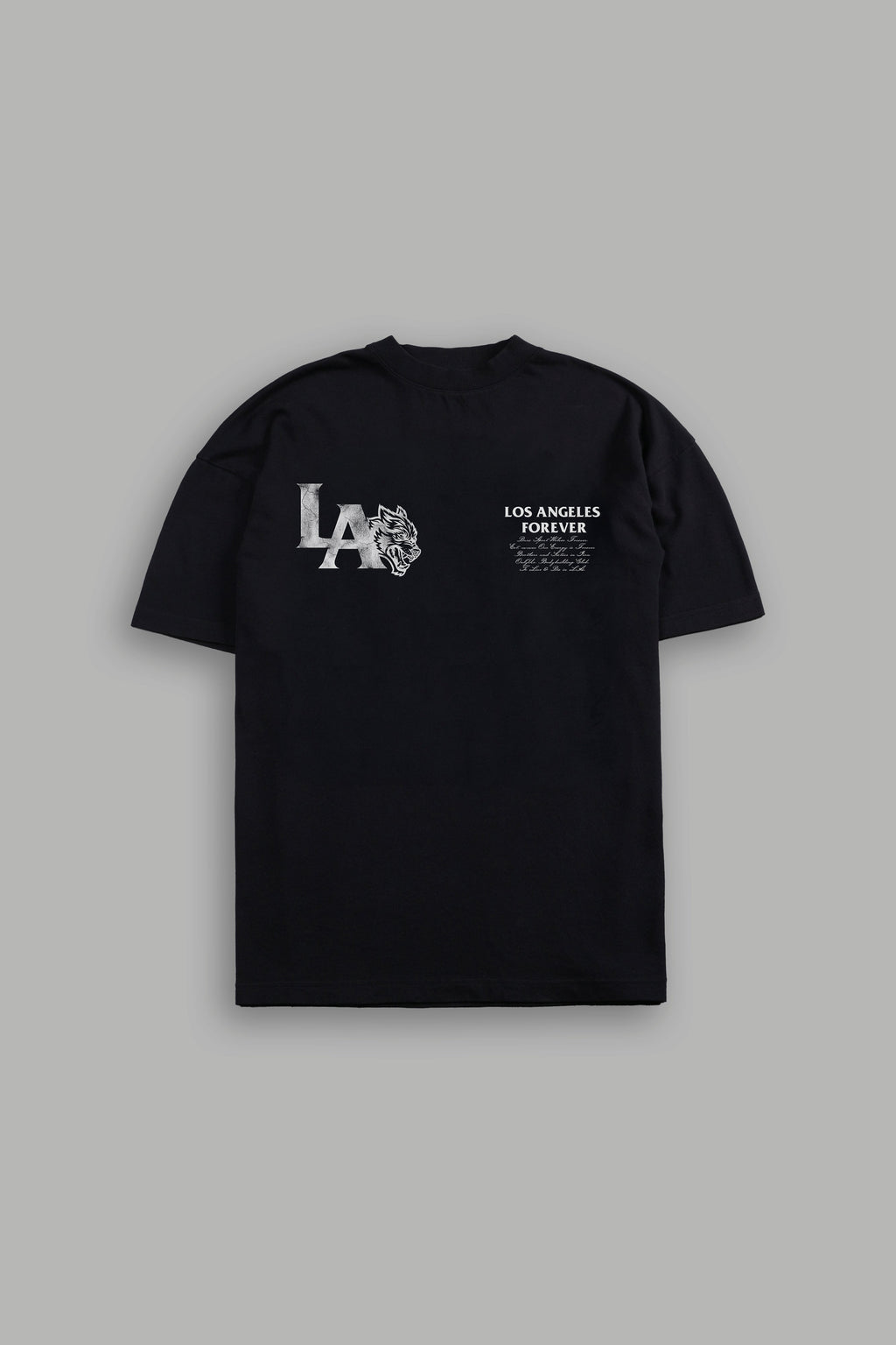 La Wolves V2 Premium Oversized Tee in Black — imagem 2