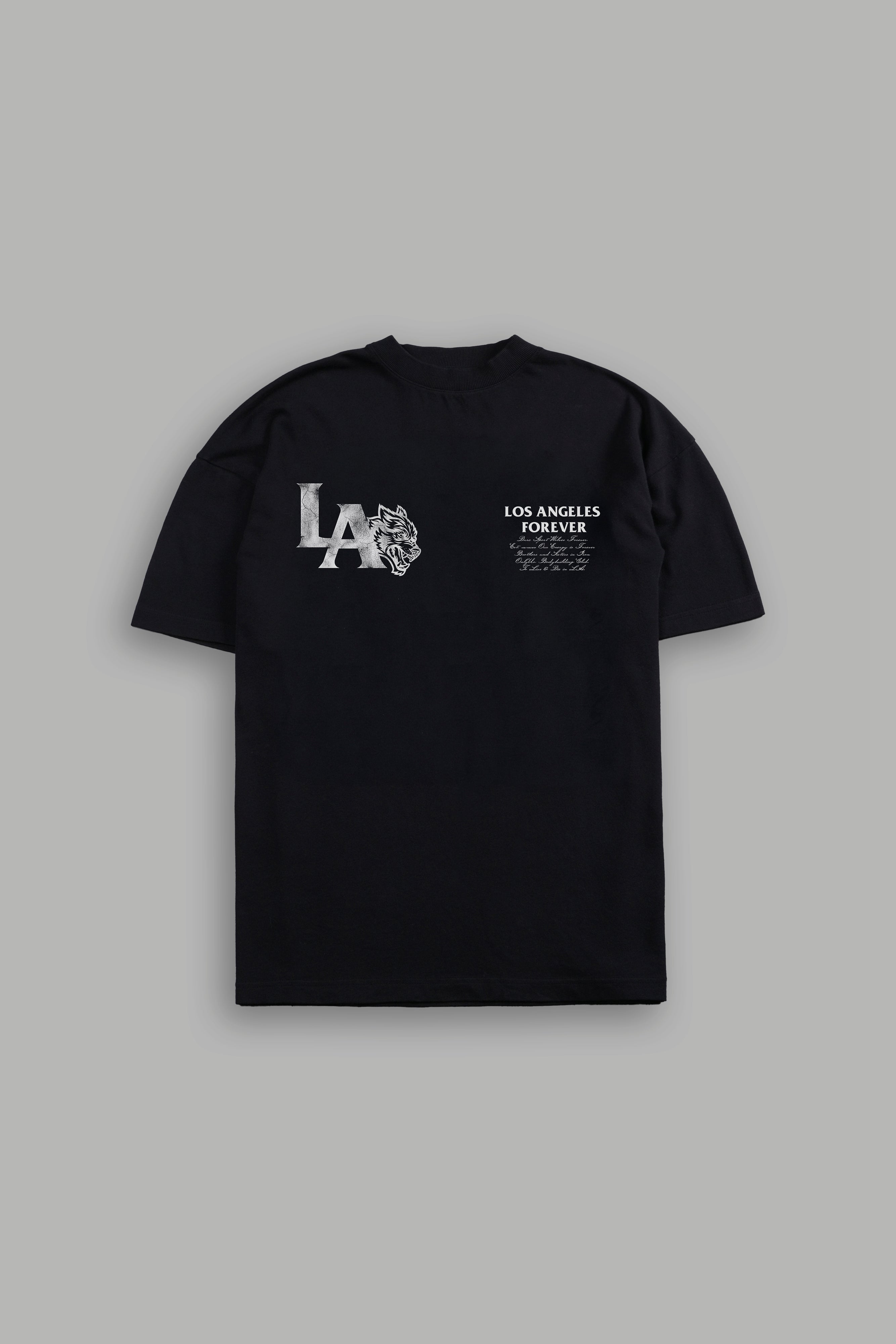 La Wolves V2 Premium Oversized Tee in Black — imagem 2