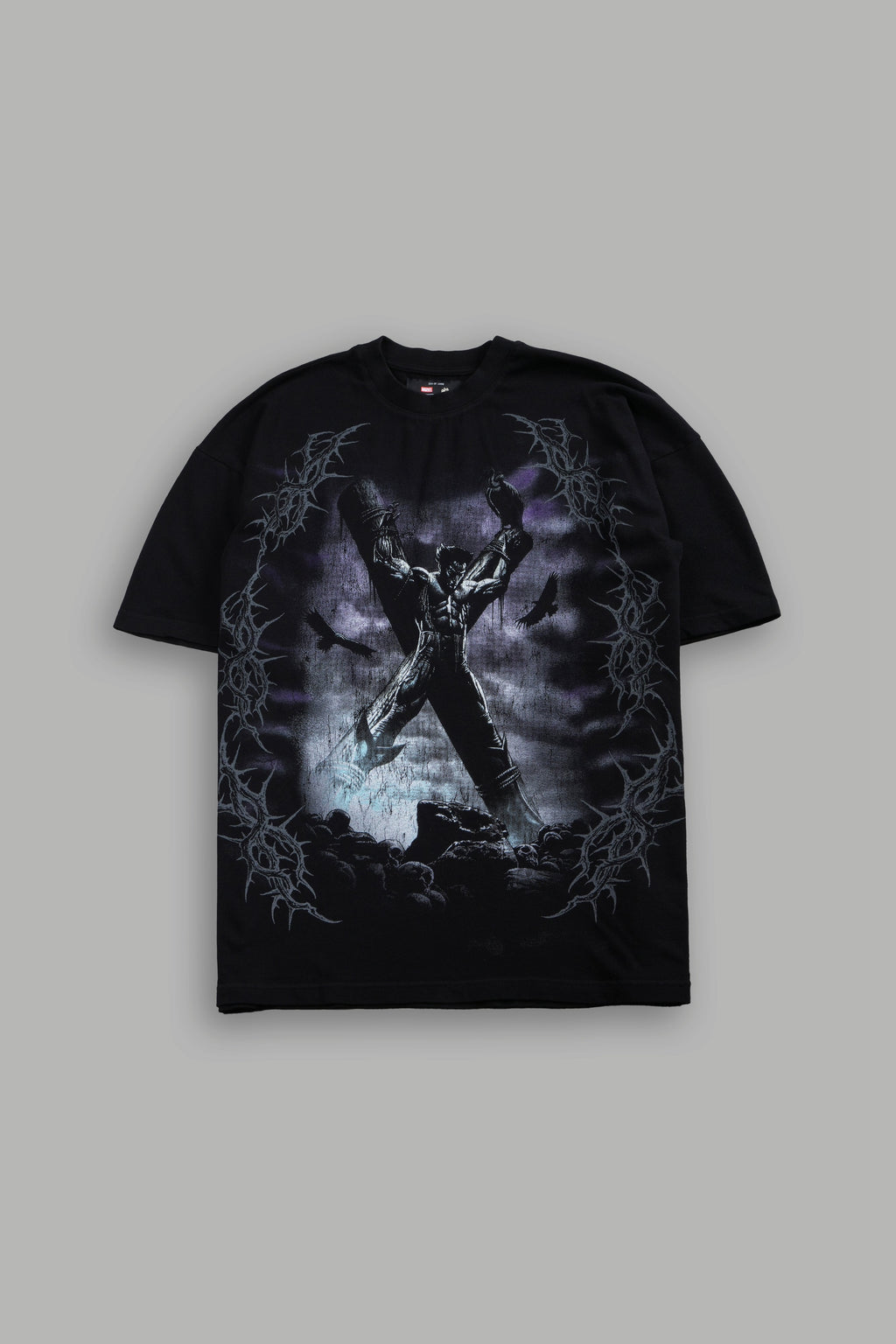 Wolverine Crucifix Premium Oversized Tee in Black