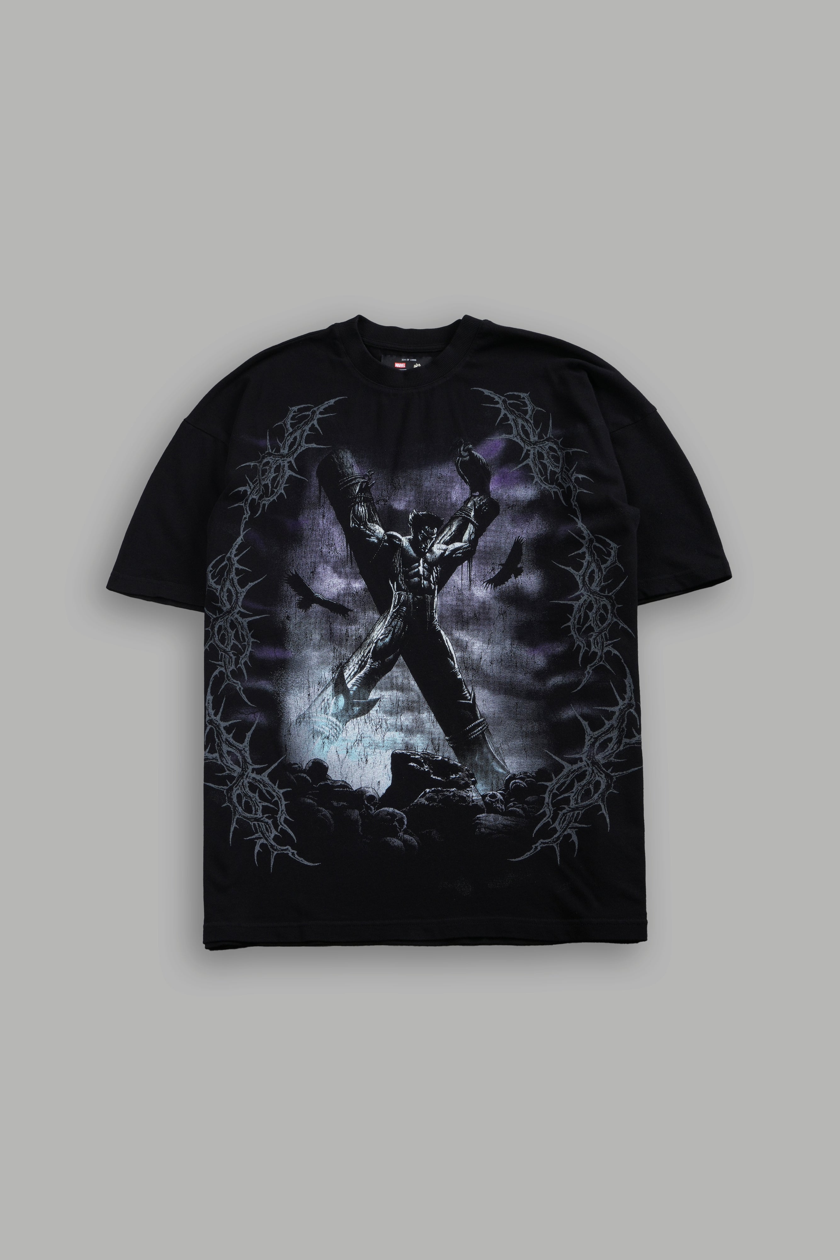 Wolverine Crucifix Premium Oversized Tee in Black