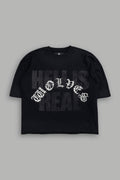 Hell is Real Distressed Grunge "Box Cut" Tee V2 in Black Drift Wash — imagem 1