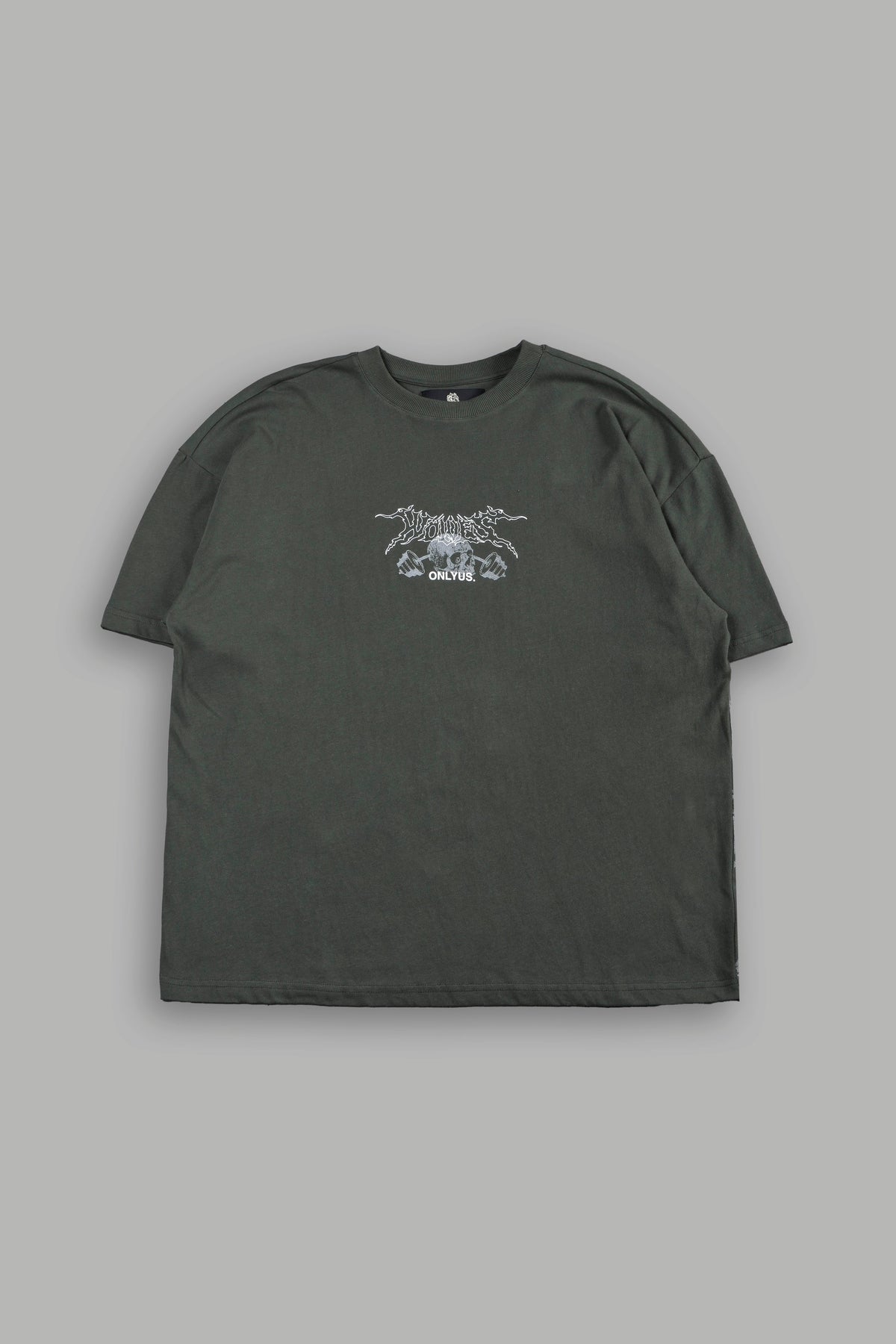 Wolves Bodybuilding Club Premium Tee In Green Ivy - imagem 3