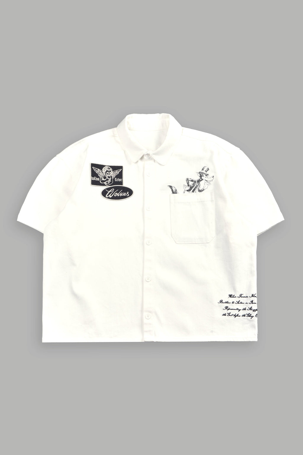 Big Bad Wolf Vinny Button Up Shirt in Cream