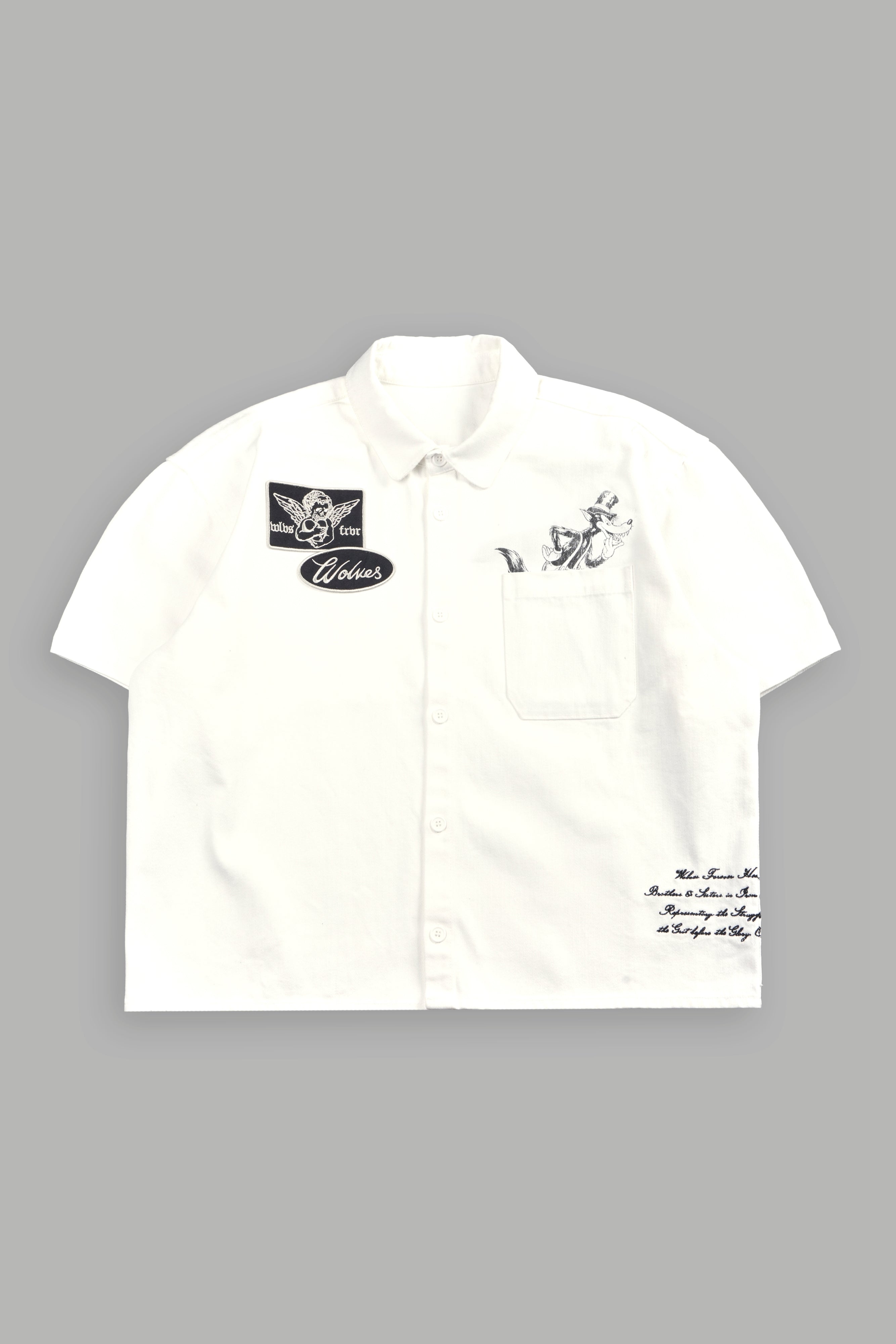 Big Bad Wolf Vinny Button Up Shirt in Cream