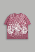 Her Prayer Premium Oversized Tee In Cherry Red