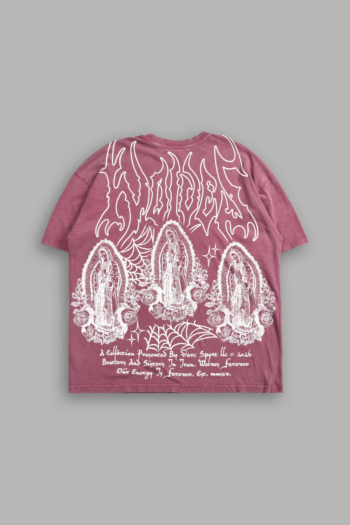 Her Prayer Premium Oversized Tee In Cherry Red