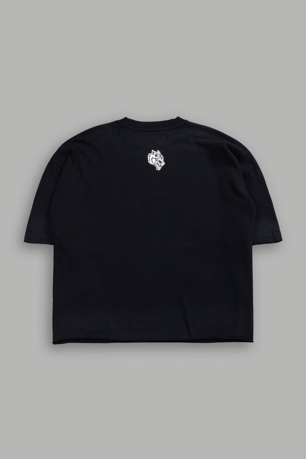 Hell is Real Distressed Grunge "Box Cut" Tee V2 in Black Drift Wash — imagem 3