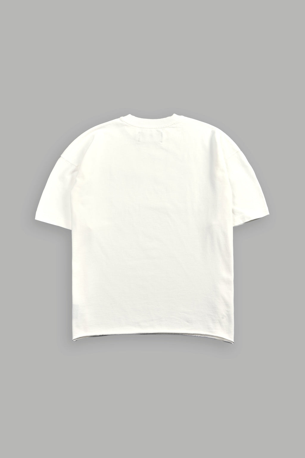 Loyalty Frvr Grunge Mid Length Raw Hem Tee in Cream — imagem 3