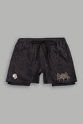 Wolf Hesh Compression Shorts in Darc Brown Leopard