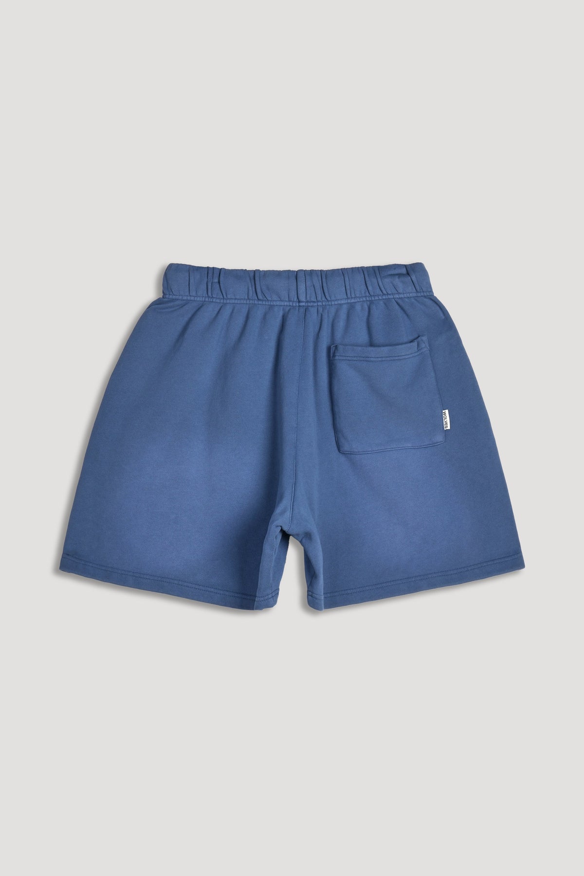 Dual Oversized Post Lounge Sweat Shorts in Washed Denim Sun Fade — imagem 6