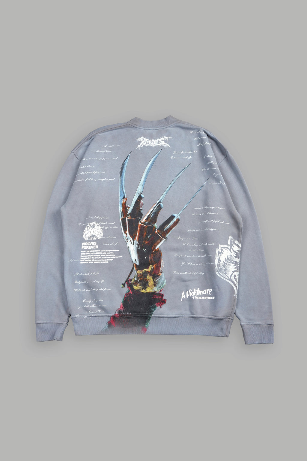 Dont Sleep London Crewneck In Dove Gray Super Sun Fade
