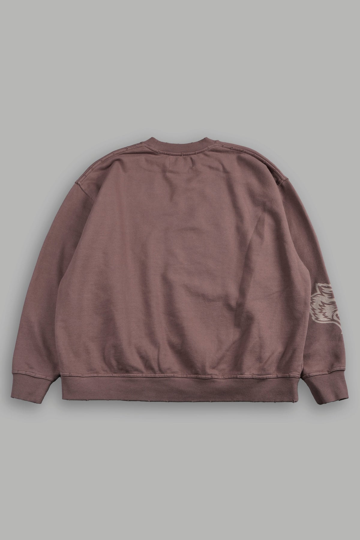 Forever Our Core Grunge Distressed Oversized London Crewneck In Mojave Brown - imagem 3