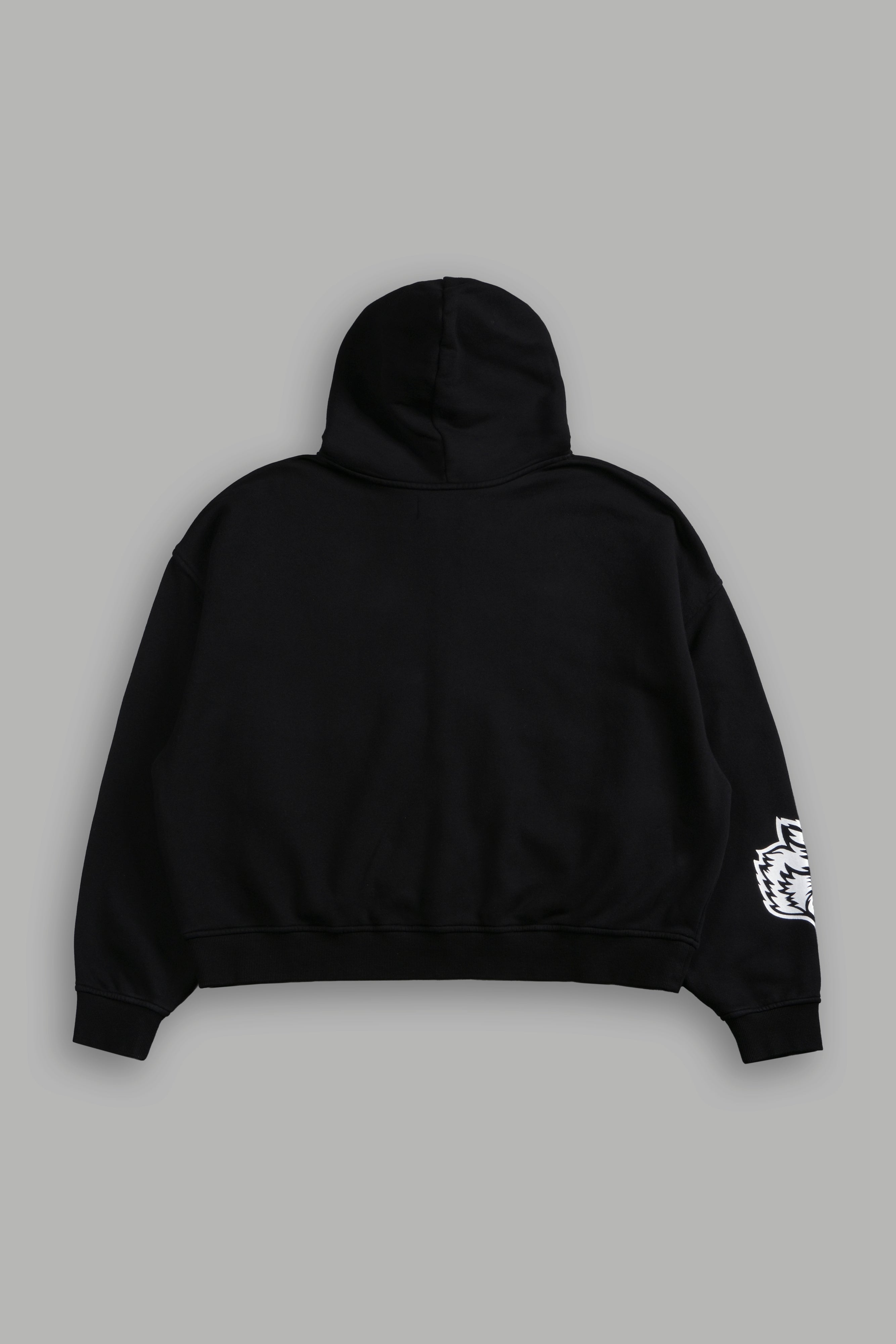 Wolf Chopper Vex Double Zip Hoodie in Black