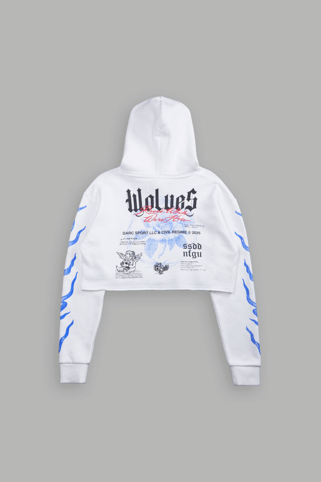 Infernal Bloom "Pierce" (Cropped) Hoodie in Cream — imagem 5