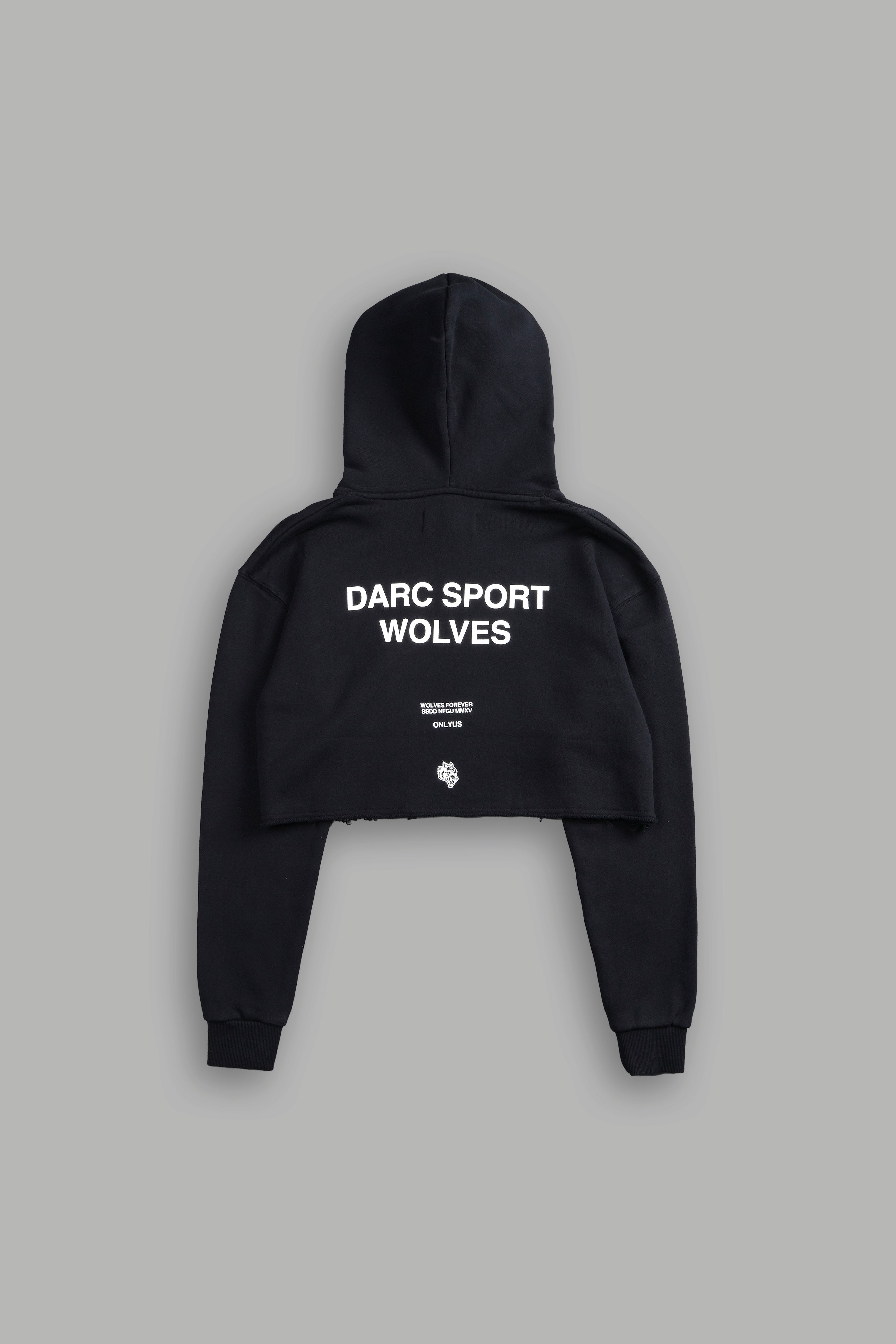 Darc Sport Wolves "Pierce" (Cropped) Hoodie in Black — imagem 4