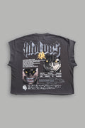 Hanma Legacy Grunge Cut-Off Tee in Wolf Gray — imagem 1