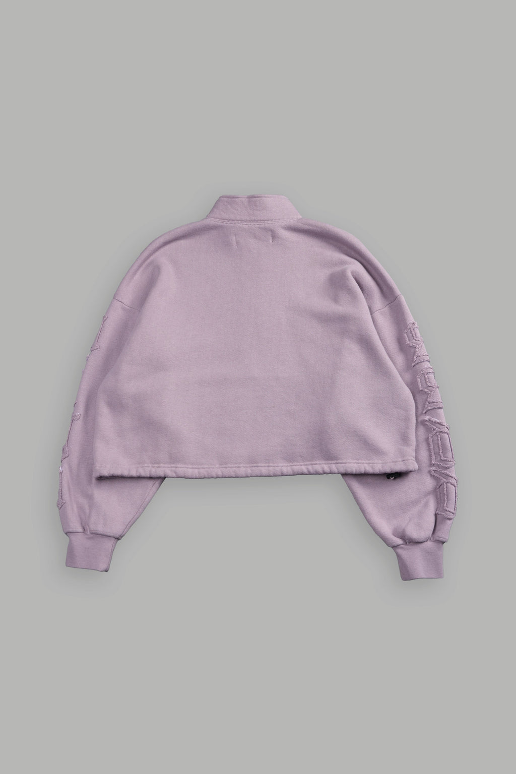 Our Mantra Appliqué Oversized "Everson" Mockneck in Purple Smoke - imagem 4