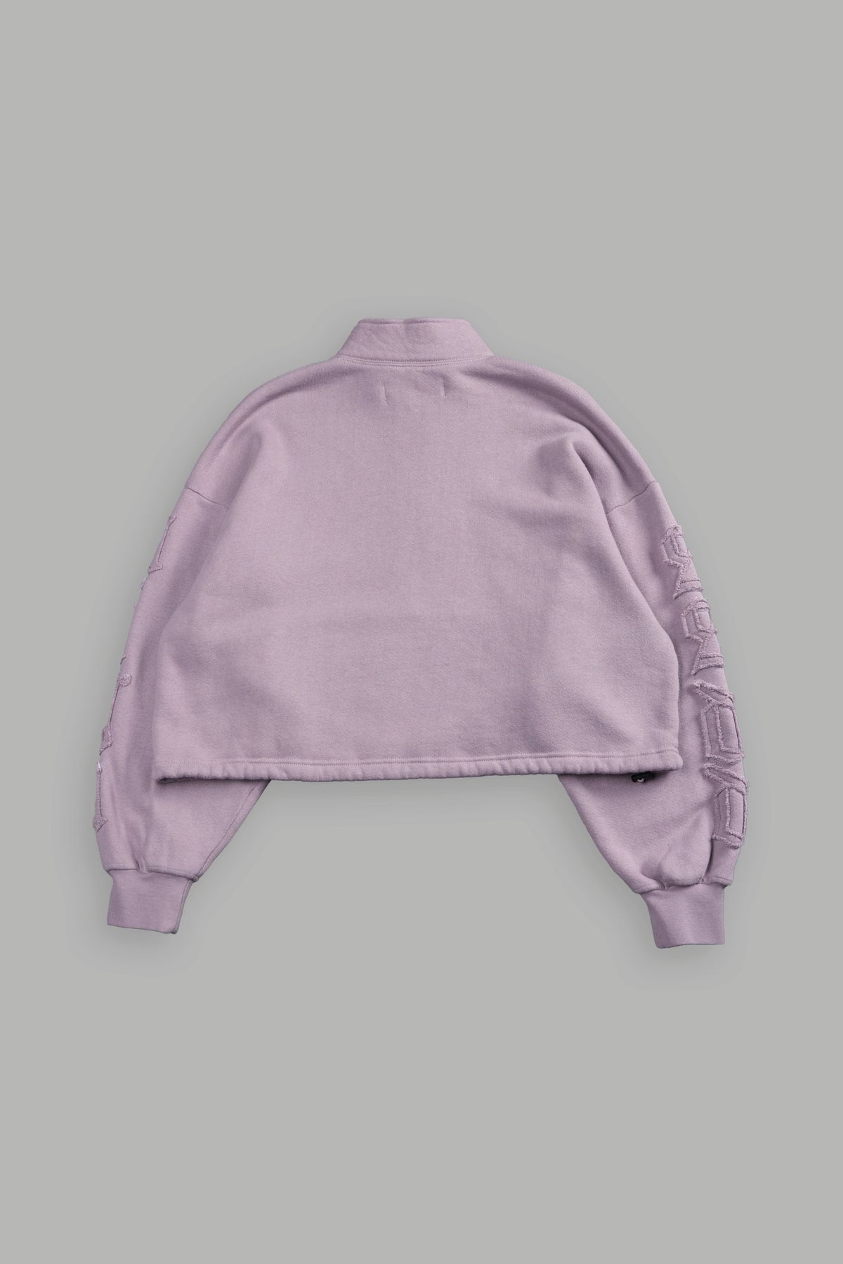 Our Mantra Appliqué Oversized "Everson" Mockneck in Purple Smoke - imagem 4