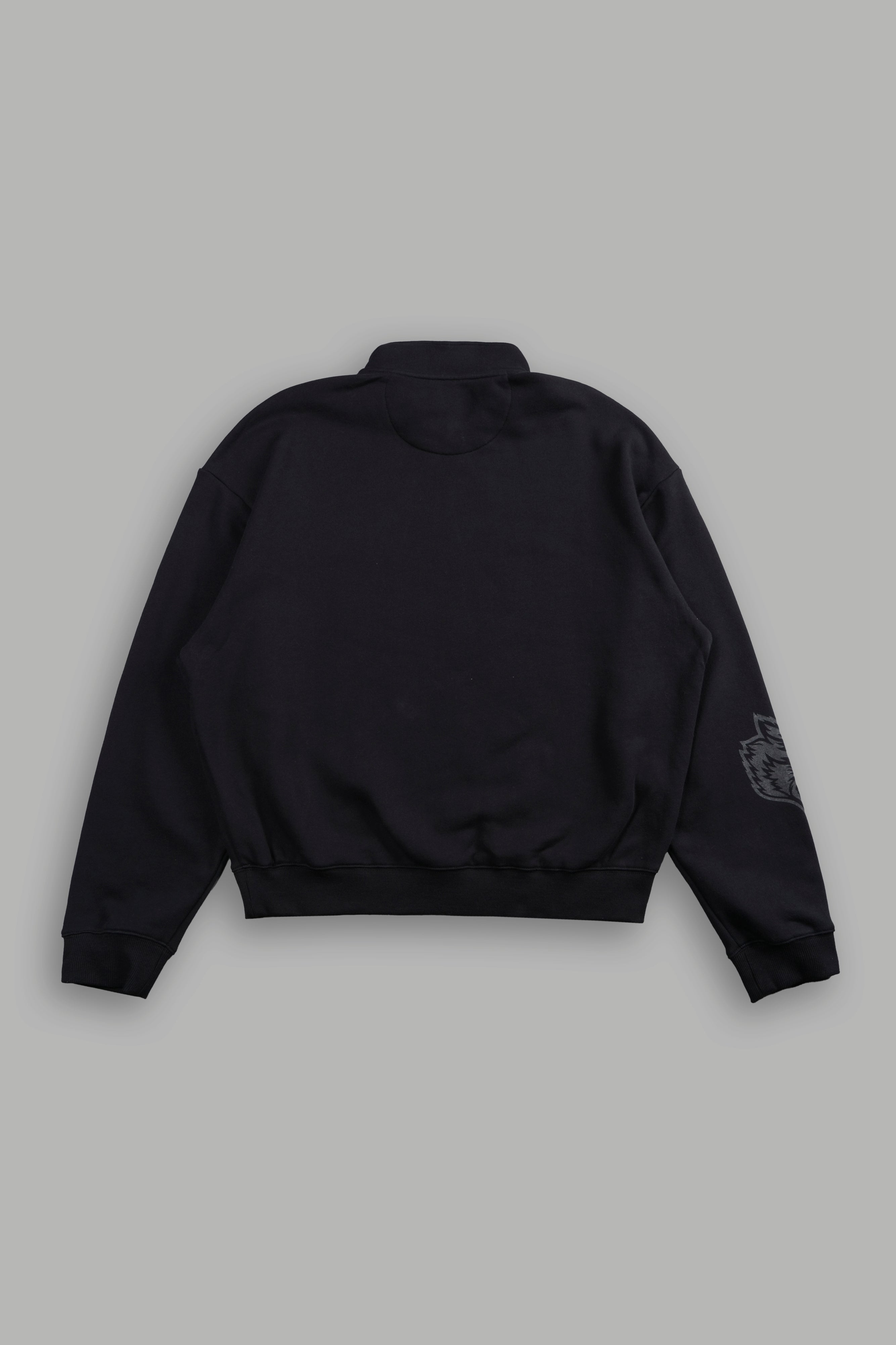 Written On Stone Duke 1/4 Zip Mock Neck in Black