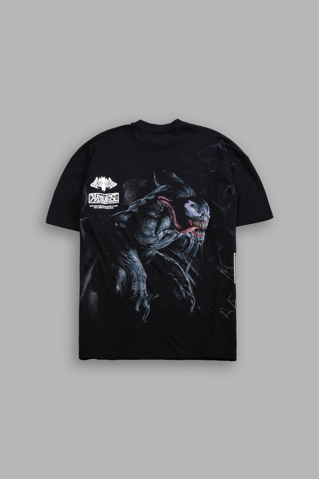Venomous Side-By-Side Series Premium Oversized Tee in Black
