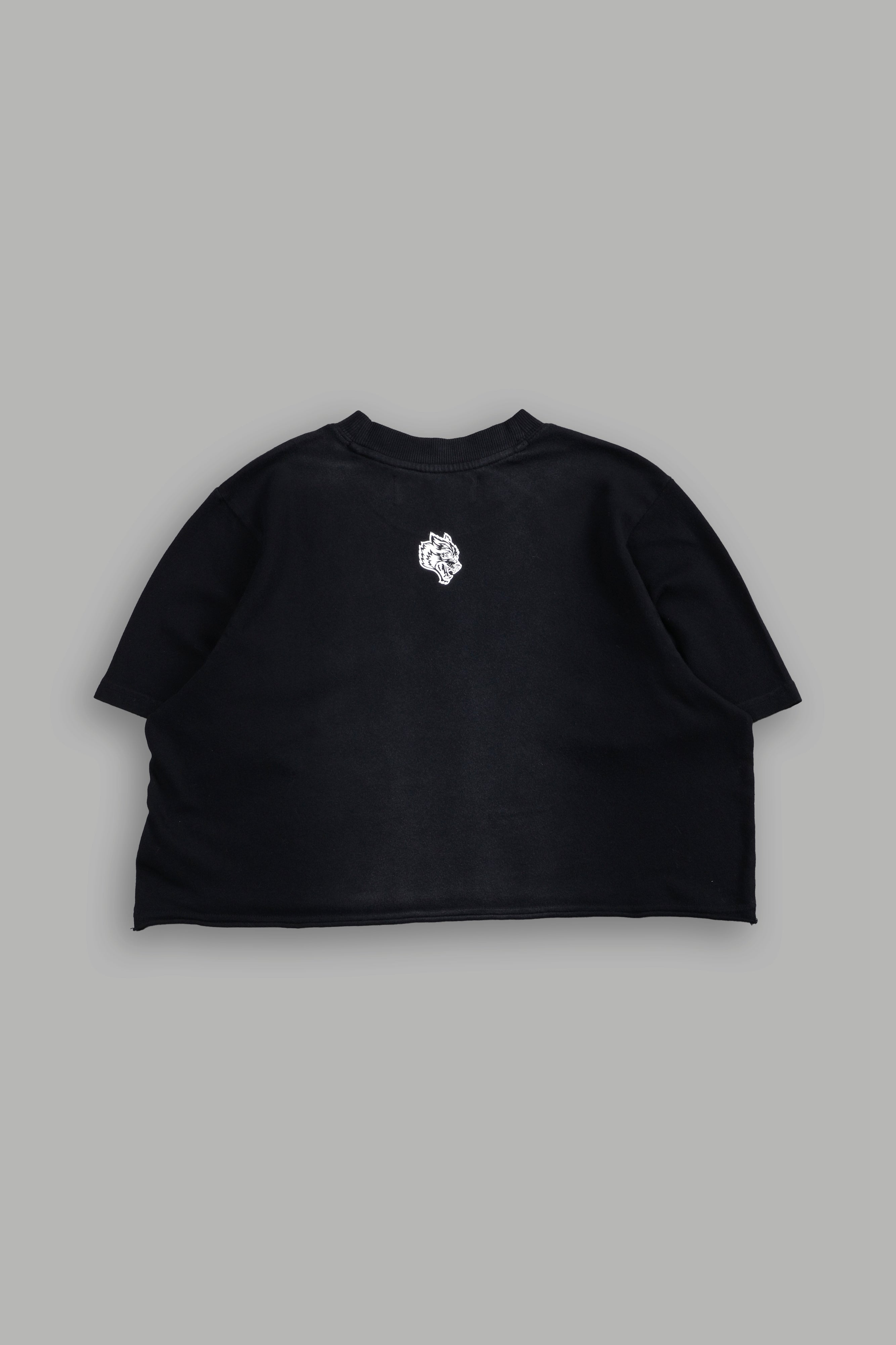 Our Script "Premium" (Cropped) Tee in Black Spine Sun Fade — imagem 4