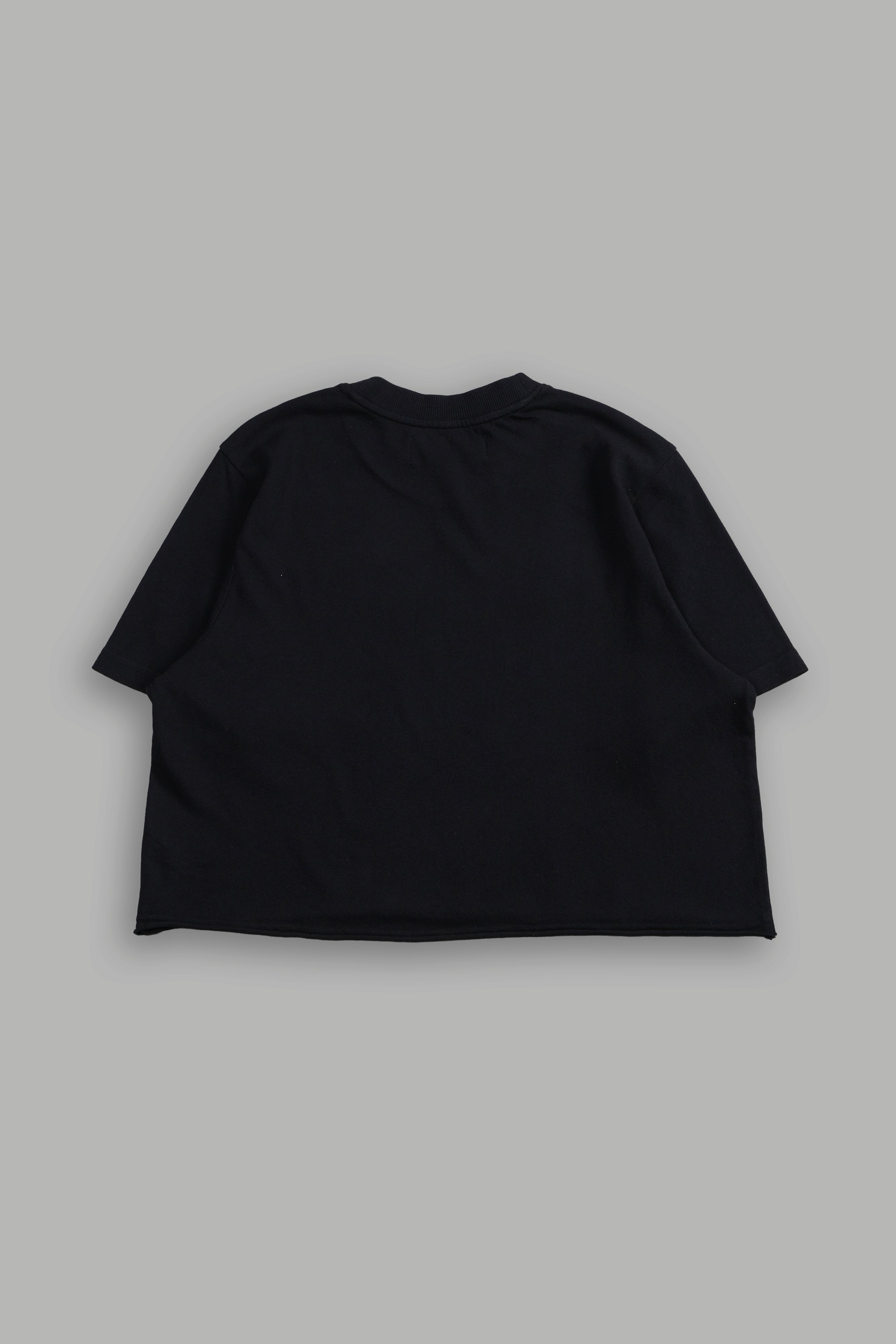 Crystal Code "Premium" Oversized (Cropped) Tee in Black — imagem 4