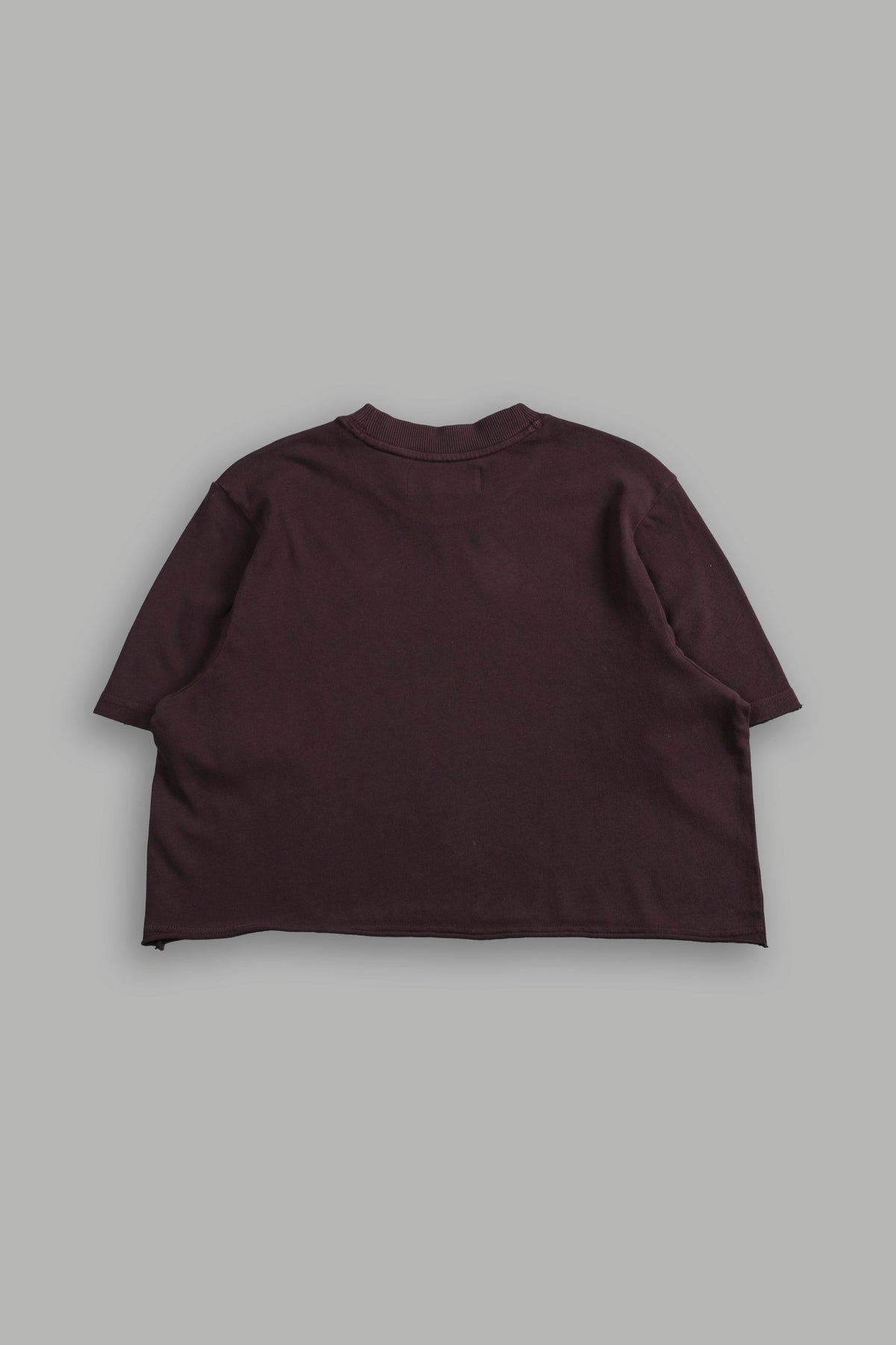 Drip Hesh Distressed Oversized (Cropped) Tee in Darc Garnet - imagem 4
