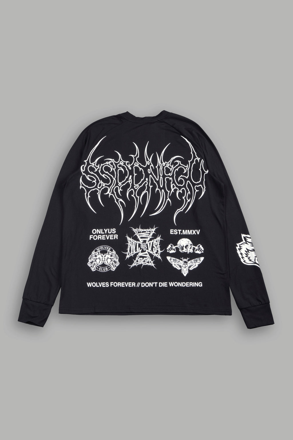 Hesh Mantra Dry Wolf Raglan Ls Tee In Black